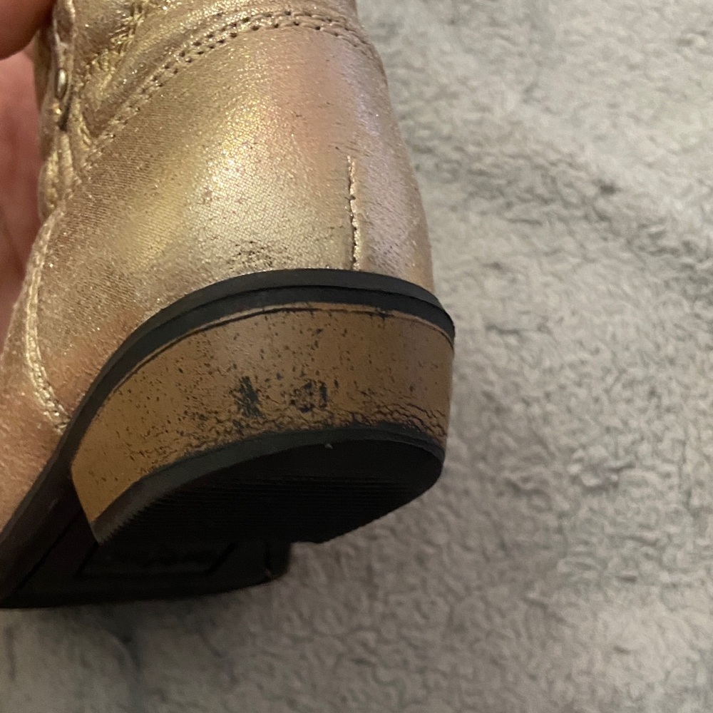 Cat & Jack Gold Kids Boots - Picture 2 of 6